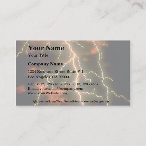 Lightning texture business cards