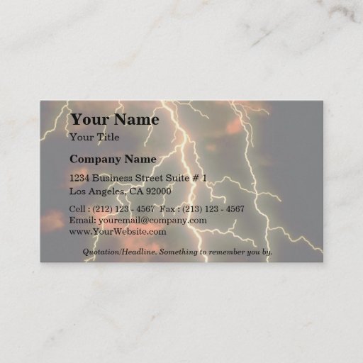 Customizable Lightning texture business cards