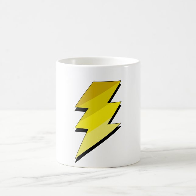 Lightning Thunder Bolt Coffee Mug (Center)