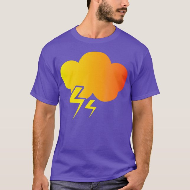 LIGHTNING  Thunder Bolt Storm Flash Cloud Gift T-Shirt (Front)