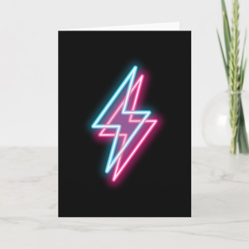 Lightning Thunder Neon Electricity Card