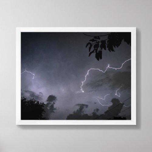 Lightning Wave Framed Art