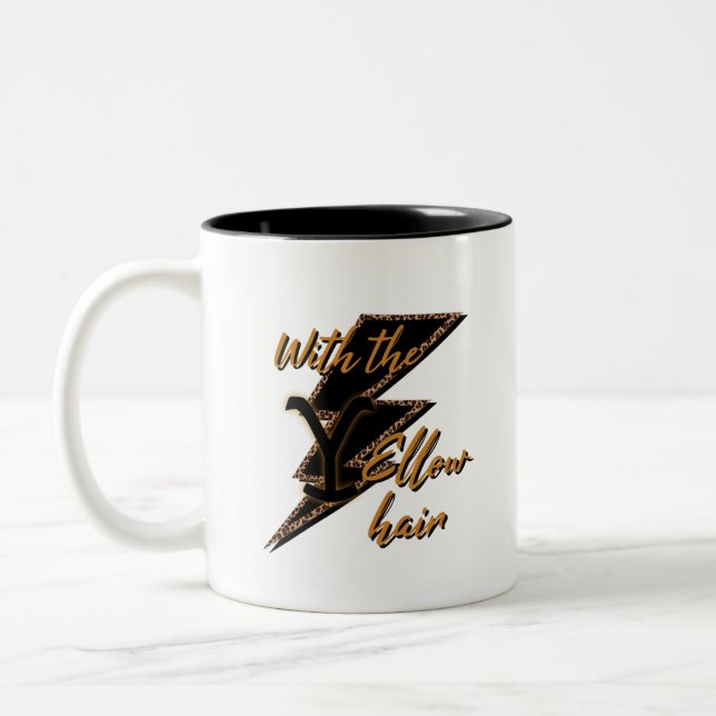 Lightning With The Yellow Hair Two-Tone Coffee Mug (Left)