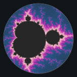 Lightningbrot - Fractal Classic Round Sticker<br><div class="desc">The fractal is a zoom of the famous mandelbrot set,  no layer or photoshop effects have been added (less is more). Rendered at very high resolution.</div>