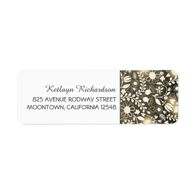 lights and flowers cute wedding address labels (Front)