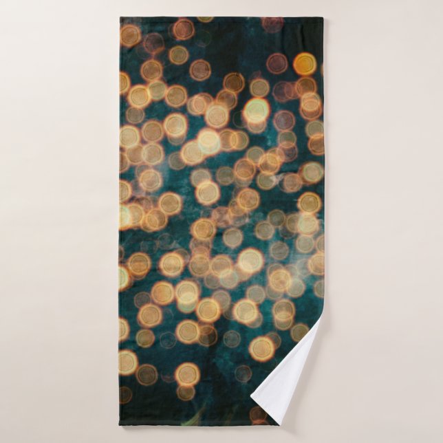 lights backgroundabstract, background, black, blur bath towel (Bath Towel)