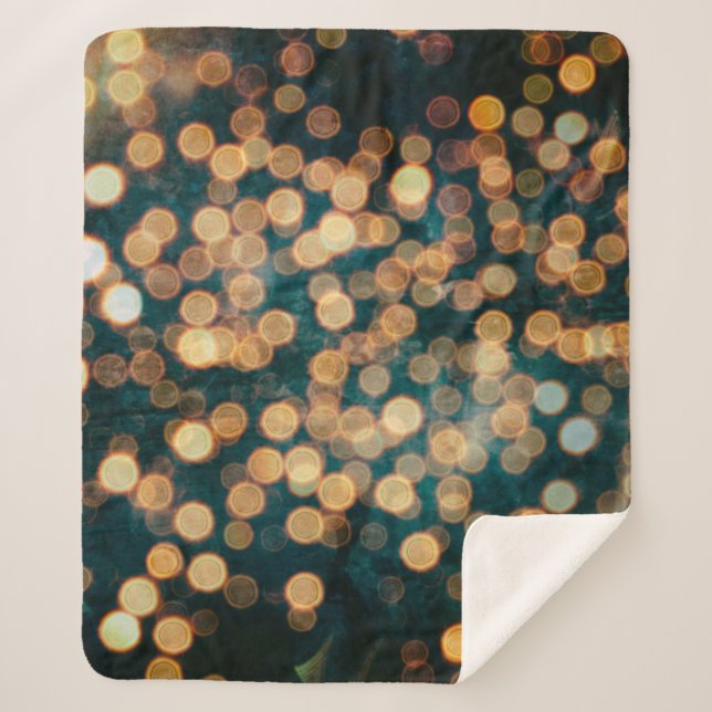 lights backgroundabstract, background, black, blur sherpa blanket (Front)