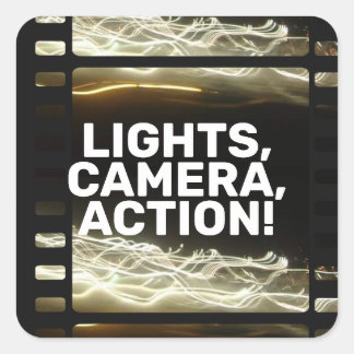 LIGHTS, CAMERA, ACTION! Classic Round Sticker