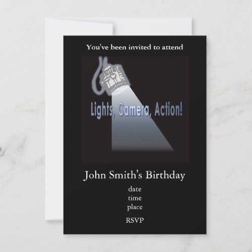 Lights Camera Action Invitation