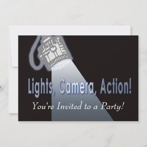 Lights Camera Action Invitation