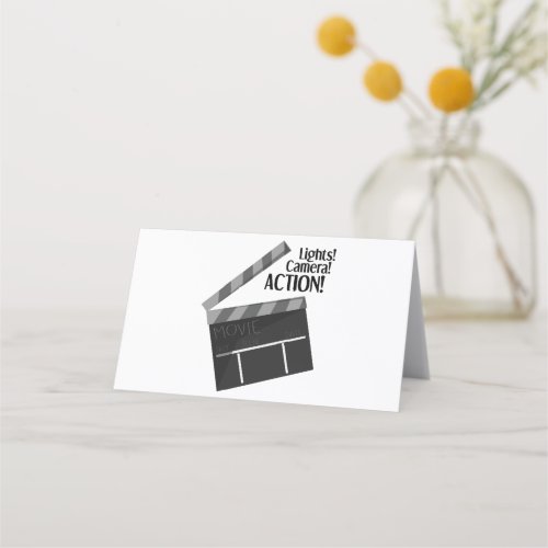 Lights Camera Action Place Card