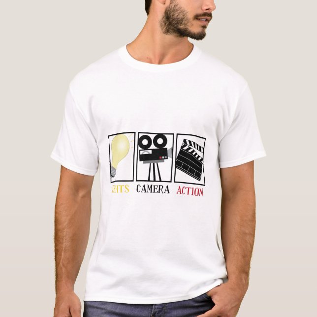 Lights Camera Action T-Shirt (Front)