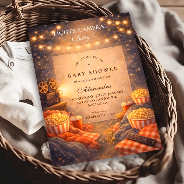 Lights Camera Baby Shower Invitation (Creator Uploaded)