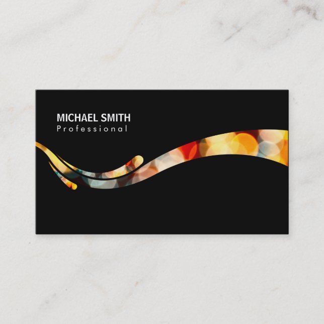Lights | Flowing Elements (variation) Business Card (Front)