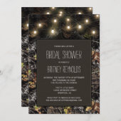 Lights + Hunting Camo Bridal Shower Invitations (Front/Back)