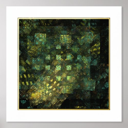 Lights in the City Abstract Art Foil Prints