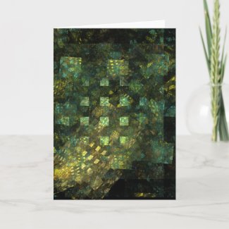 Lights in the City Abstract Art Greeting Card