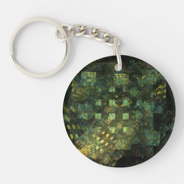 Lights in the City Abstract Art Keychain (Front)