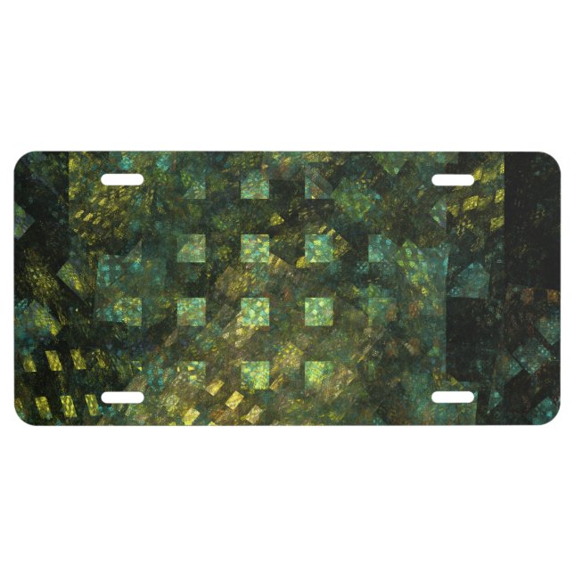 Lights in the City Abstract Art License Plate (Front)