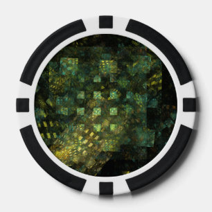Lights in the City Abstract Art Poker Chips