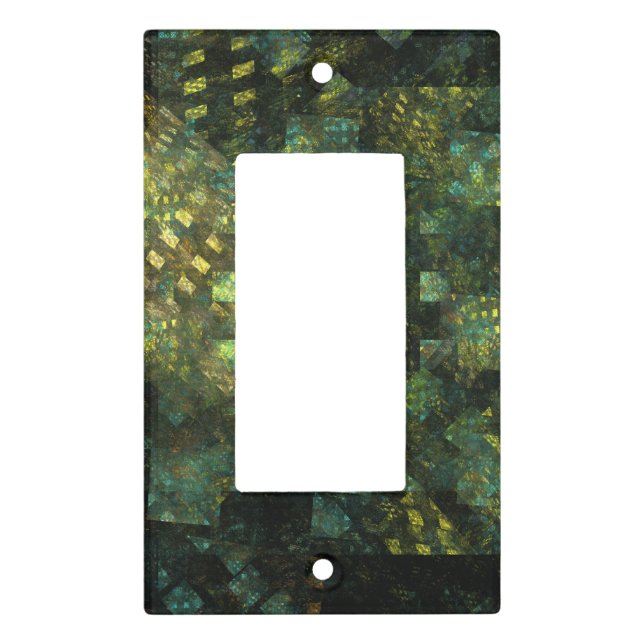 Lights in the City Abstract Art Single Rocker Light Switch Cover (Front)