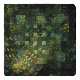 Lights in the City Abstract Art Stone Trivet