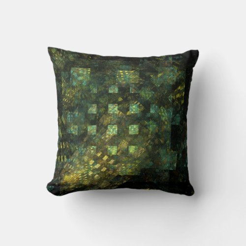 Lights in the City Abstract Art Throw Pillow