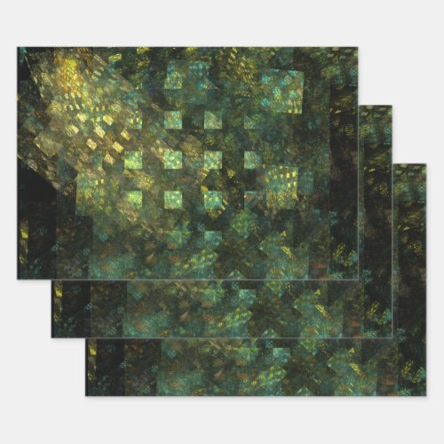 Lights in the City Abstract Art Wrapping Paper Sheets