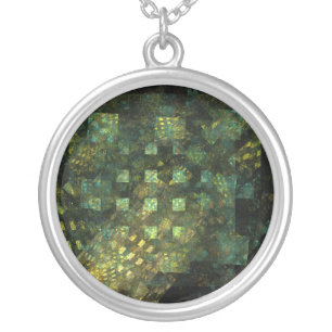 Lights in the City Abstract Silver Necklace
