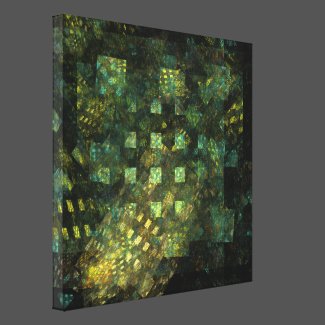 Lights in the City Abstract Wrapped Canvas Print