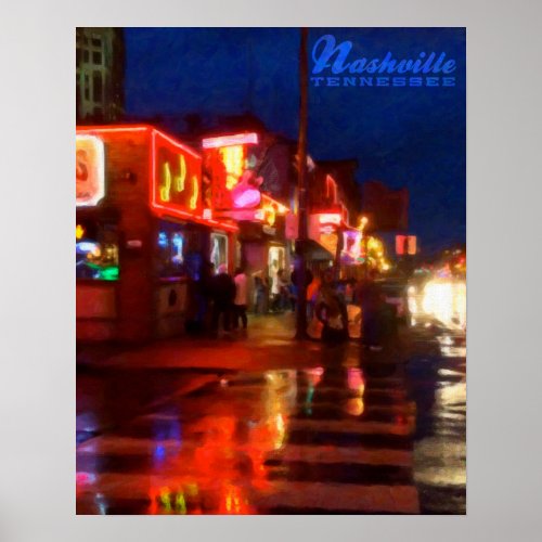 Lights on Broadway Nashville Tennessee _ Poster
