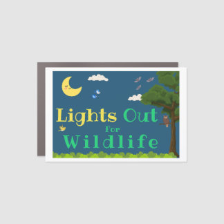 Lights Out FOr Wildlife Car Magnet