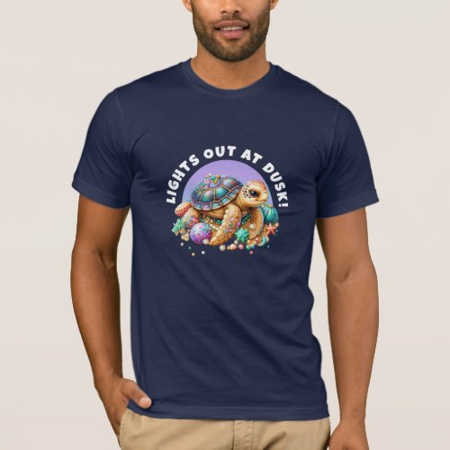 LIGHTS OUT SAVE THE TURTLES  T_Shirt