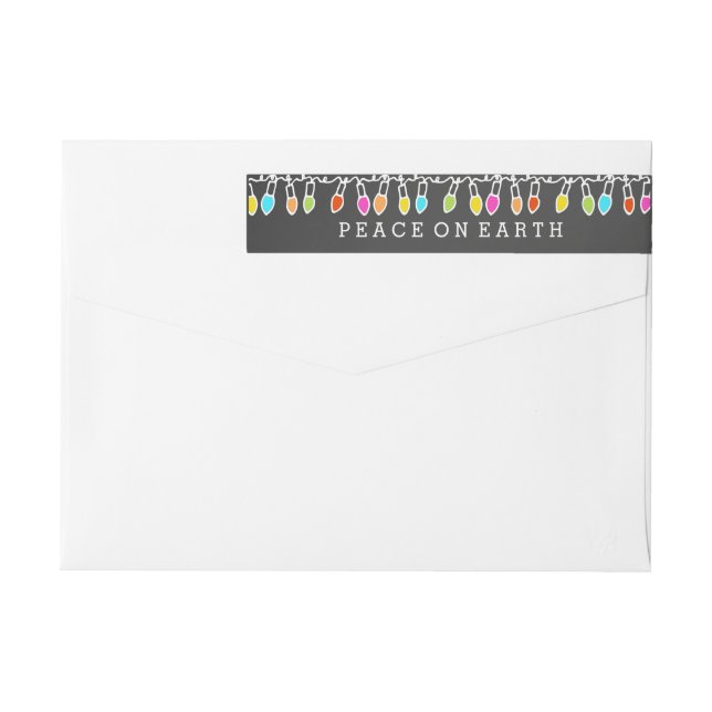 Lights Peace on Earth Wraparound Address Labels (Back)