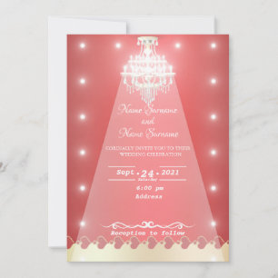 Lights red-chandelier invitation
