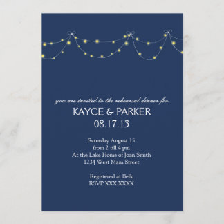Lights Rehearsal Dinner Invitation