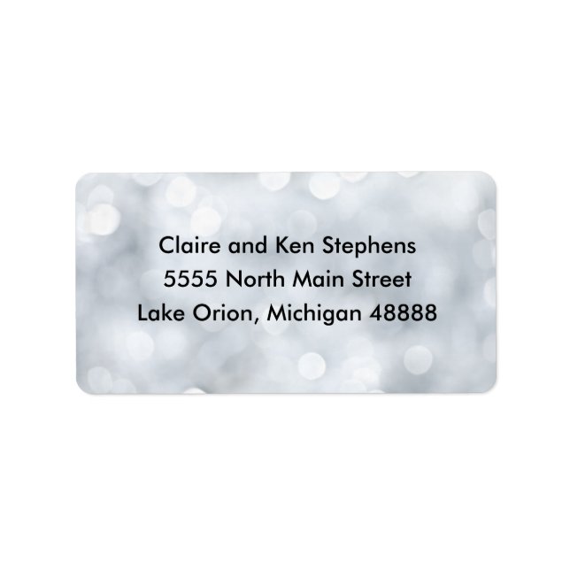 Lights Snow Glitter Sparkles- Address Labels (Front)