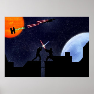 Lightsaber fight poster