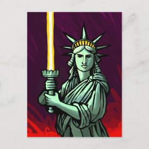 Lightsaber Liberty Postcard