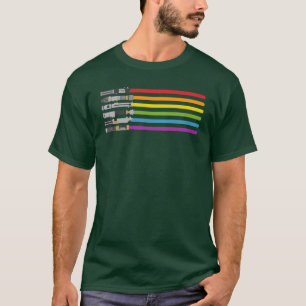 Lightsaber Rainbow gift retro T-Shirt