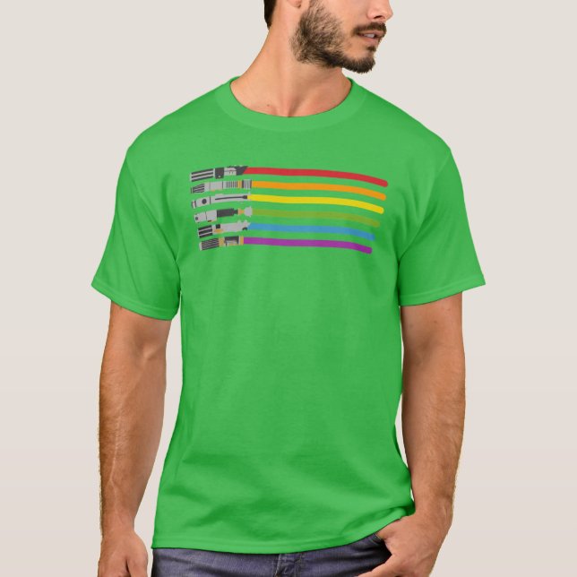 Lightsaber Rainbow girl T-Shirt (Front)