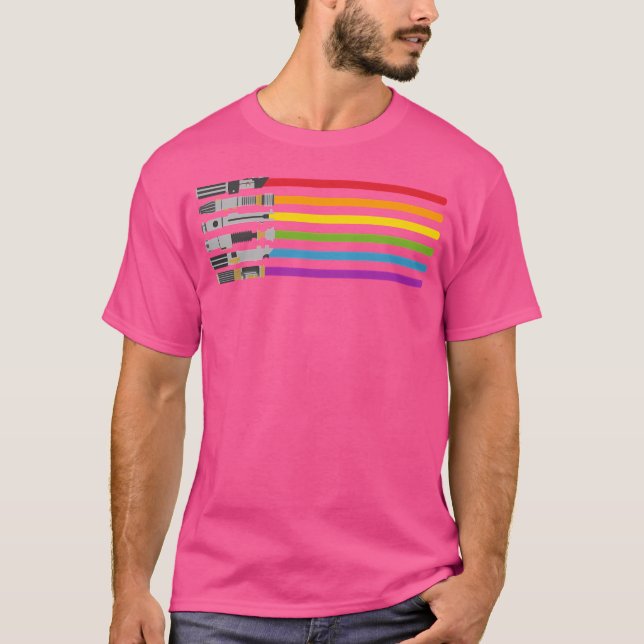 Lightsaber Rainbow T-Shirt (Front)