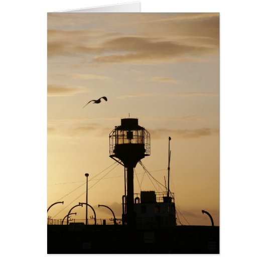 Lightship at sunset cards (Front)