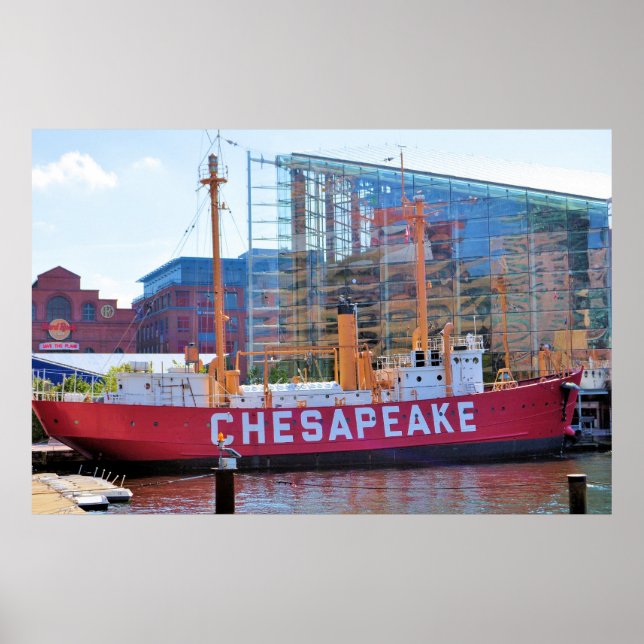Lightship Chesapeake (and National Aquarium) Poster (Front)