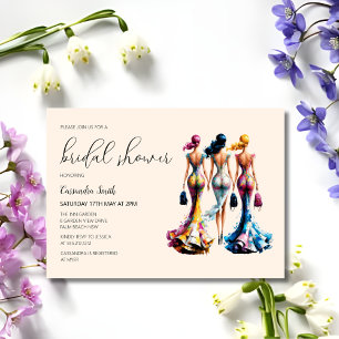 Lightweight Dressing Women Bridal Shower Invitation