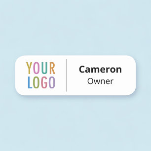 Lightweight Employee Nametag Company Logo Magnetic Name Tag
