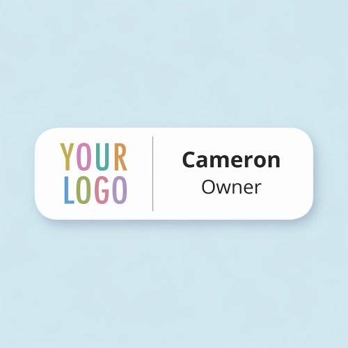 Lightweight Employee Nametag Company Logo Magnetic Name Tag