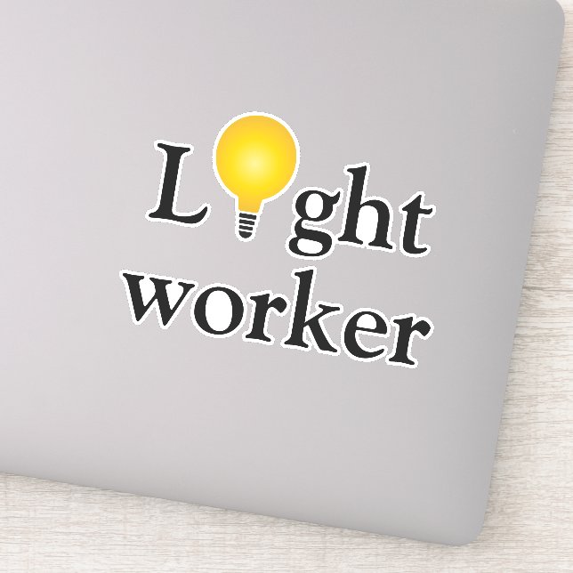 Lightworker inspirational sticker (Detail)