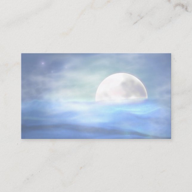 Lightworker Moon Water Spiritual Business Cards (Front)