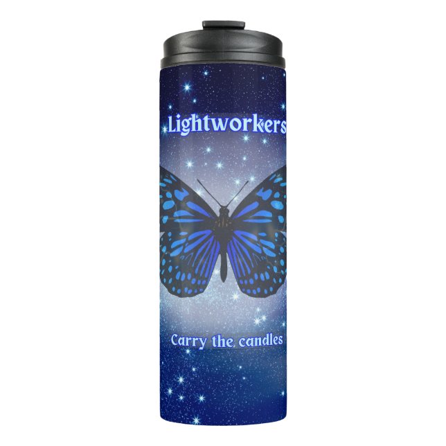 Lightworkers Carry the Candles Thermal Tumbler (Front)